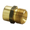 Double nipple brass (flat or tapered seal)/female thread (sealing surface) tapered